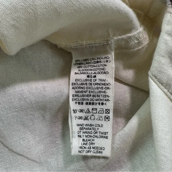 Free People Sunshine In My Pockets Buttondown Thick Linen Cotton Long Sleeve - Picture 13 of 13